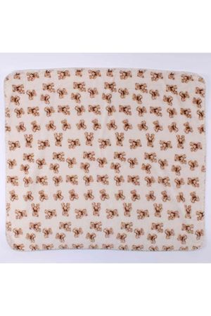 Kahve Ayıcık Desenli Polar Battaniye