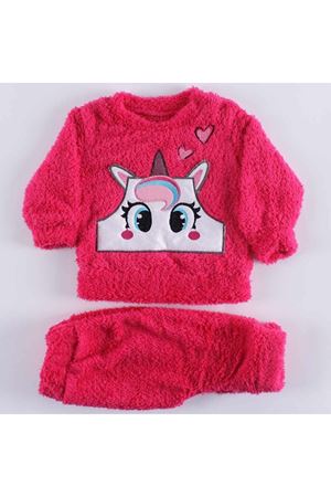 Kız Bebek Fuşya Unicorn Welsoft 2'li Peluş Takım