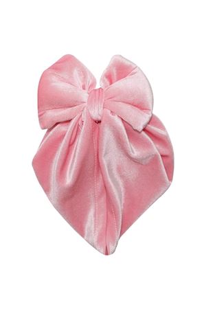 Kız Bebek Fiyonklu Kadife Pembe Bone