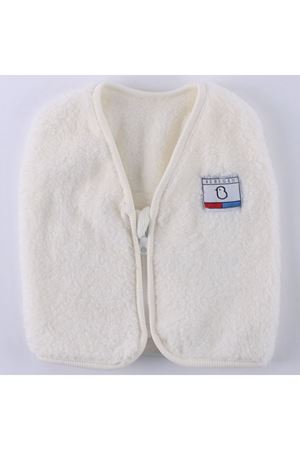 Ekru Welsoft Peluş Fermuarlı Yelek