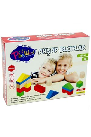 PlayWood 29 Parça Ahşap Bloklar