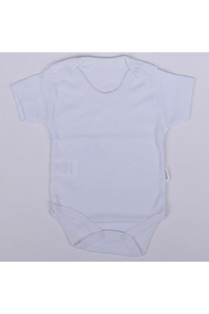 Unisex Beyaz Kısa Kollu Body Zıbın