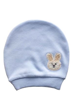 Mavi Tavşanlı Nakışlı Bere