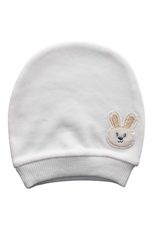 Ekru Tavşanlı Nakışlı Bere