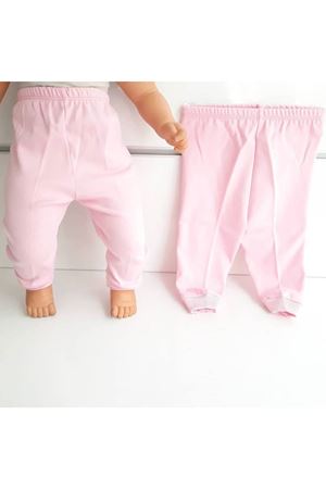 Sade Pembe Tek Alt Bebek Penye Pantolon