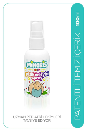 Minoris Baby Organik Pişik Önleyici Sprey 100 ml