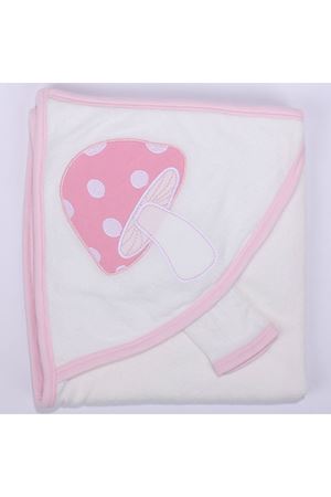 Kız Bebek Pembe Mantar Desenli Havlu Lif Set