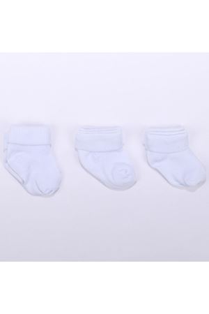 Unisex Beyaz 3'lü Bebek Çorap 0-6 AY