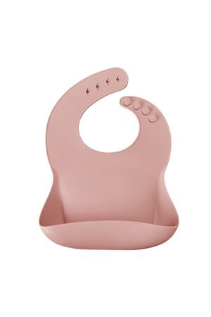 OiOi Basics Silikon Mama Önlüğü Pinky Pink