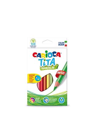 Carioca Tita Maxi Üçgen Kuru Boya Kalemi 12'Li