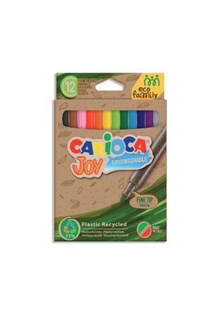 Carioca Eco Family Joy Süper Yıkanabilir Keçeli Boya Kalemi 12'Li