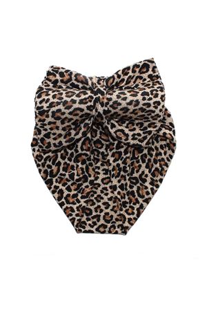 Leopar Desenli Kız Bebek Bone