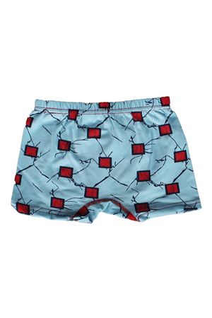 Erkek Çocuk Mavi Kırmızı Kareli Boxer Külot