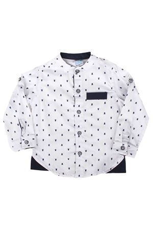 Erkek Çocuk Lacivert Taç Baskılı Gömlek