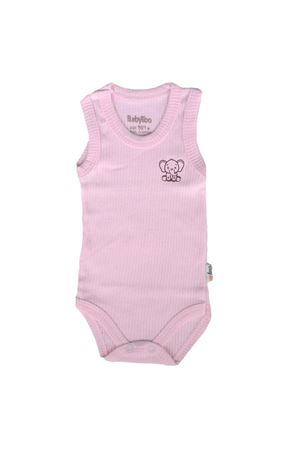 Kız Bebek Pembe Fil Baskılı Raporlu Zıbın