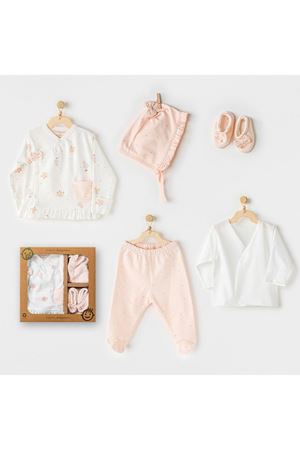 Andywawa AC24340 Hiding Rabbits 5 Parça Hastane Çıkışı Salmon