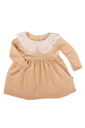 Kız Çocuk Sarı Bebe Yakalı Uzun Kollu Elbise