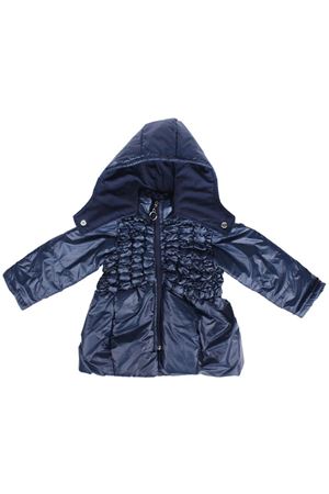 Kız Çocuk Lacivert Lastik Bürümcüklü Kapşonlu Şişme Mont