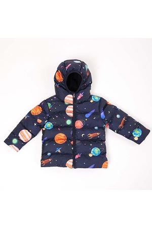 Erkek Çocuk lacivert Gezegen Desenli Şişme Mont