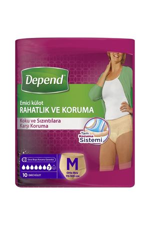 Depend Emici Külot Orta Boy Kadın 10 Adet