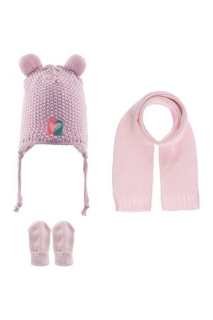 Kitti Bebe Kız Atkı Bere Eldiven Takım (0-18 Ay) K23150-02 Pembe