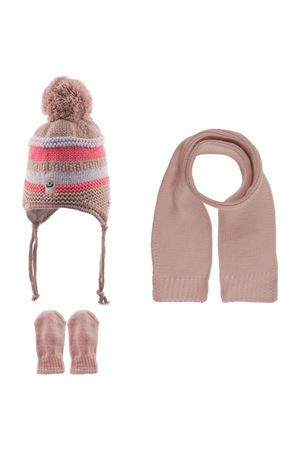 Kitti Atkı Bere Eldiven Takım 0-18 Ay 2315004 Pudra