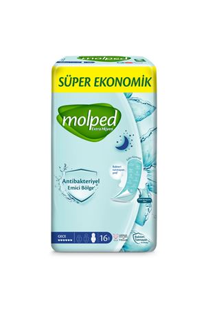 Molped Ekstra Hijyen Gece Ped Süper Eko 16 Adet