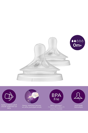 Philips Avent Doğal Tepkili Natural Response 2'Li Biberon Emziği No:1 0+ Ay
