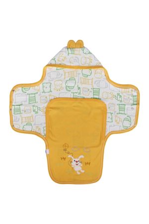 Unisex Sarı Renkli Hayvan Desenli Kundak Battaniye