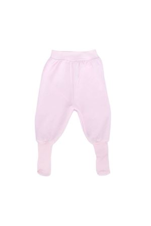 Kız Bebek Sade Pembe Kadife Kendinden Çoraplı Tek Alt