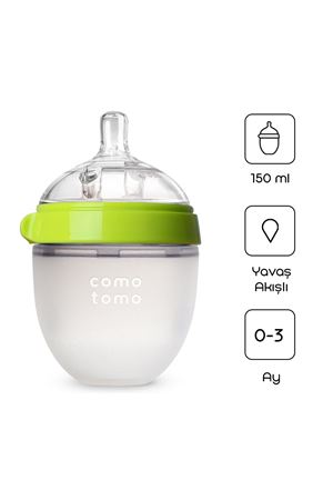 Comotomo Antikolik Silikon Biberon 150 ml 0-3 Ay Yeşil