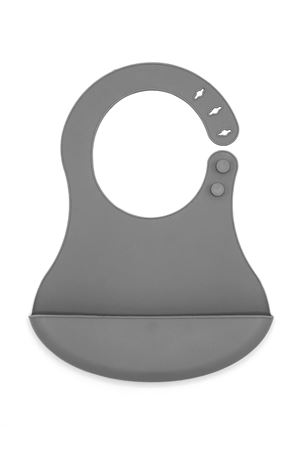BabyJem Mini Silikon Önlük 718 Gri