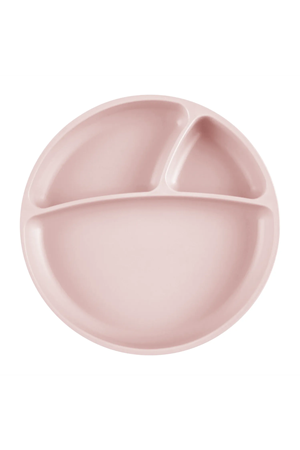 OiOi Porsiyon Vakum Tabanlı Silikon Tabak Pinky Pink