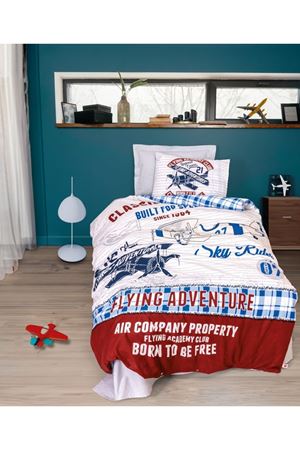 Cotton Box Junior Nevresim Takımı Tek Kişilik Flying Gri