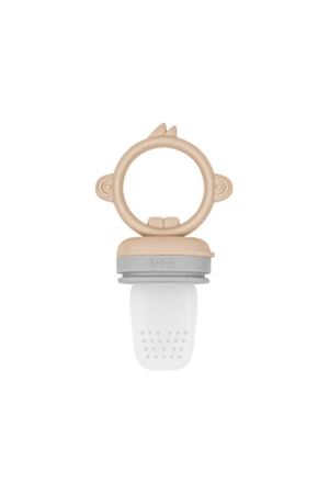 OiOi Silikon Püre Meyve Sebze Emziği Bubble Beige / Powder Grey