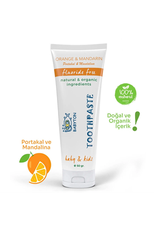 Babyton Organik Doğal Portakal & Mandalina Aromalı Diş Macunu 50 Gr