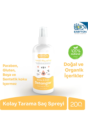 Babyton Bebek ve Çocuklar İçin Kolay Tarama Saç Spreyi 200 ml
