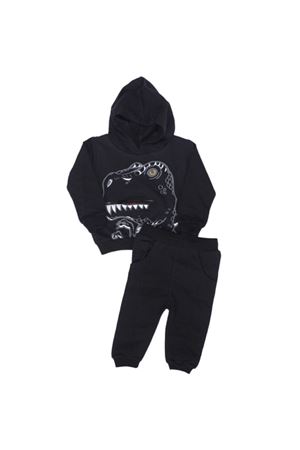 Erkek Bebek Siyah Dinozor Baskılı 2'li Takım