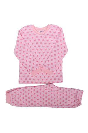 Kız Çocuk Pembe Yıldız Baskılı 2'li Pijama Takımı