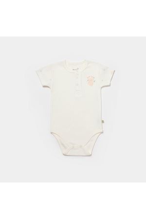 Bibaby Biorganic Koala Jungle Kısa Kol Bebek Body 56972 Pembe