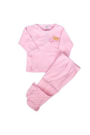 Kız Bebek Pembe Queen Taç Baskılı 2'li Pijama Takımı