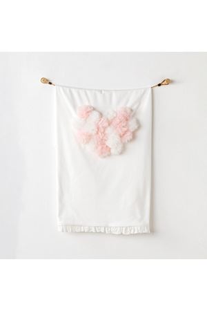 Andywawa AC24502 Petit Love 90x85 Bebek Battaniye Ekru