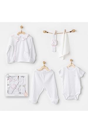 Andywawa AC24650 Newborn Have A Nice Day 5'Li Hastane Çıkış Seti White