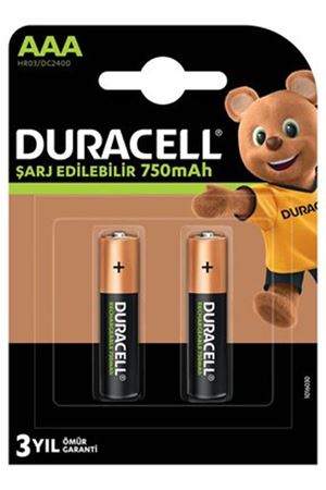 Duracell Şarj Edilebilir Pil 2'Li AAA 750 mAh