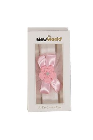 Kız Bebek Pembe Kurdelalı İncili Bandana