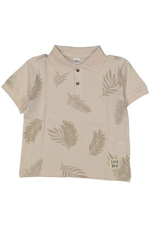 Erkek Çocuk Gri Yaprak Desenli Polo Yaka Tişört