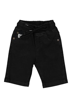 Erkek Çocuk Siyah Kot Beli Lastikli Kapri Şort