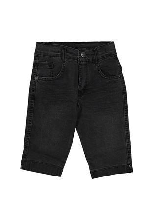 Erkek Çocuk Gri Kot Kırınkıl Kapri Şort