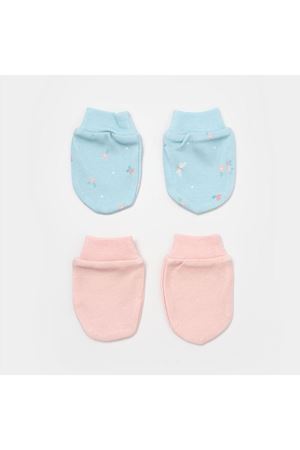 Bibaby Biorganic Always Happy 2'Li Bebek Eldiven 72230 Gül Kurusu Mint