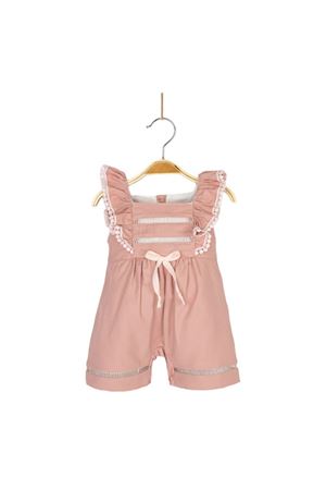 Kız Bebek Bej Kolları Fırfırlı Tulum